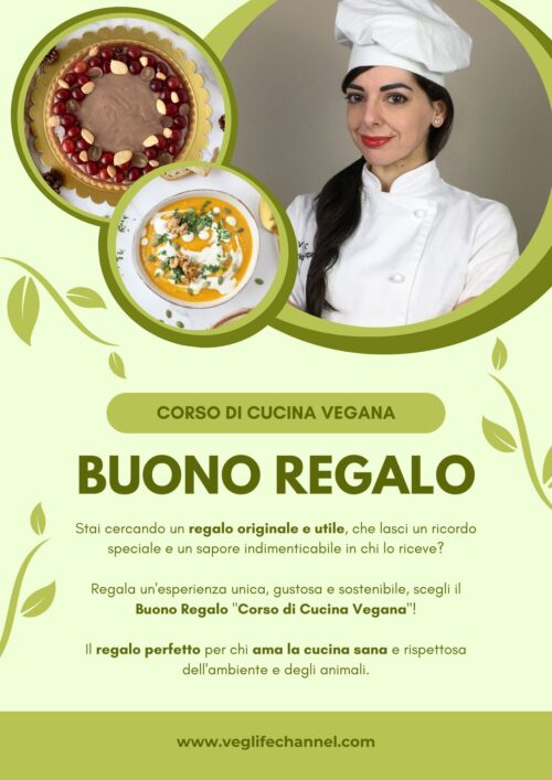 Buono regalo, gift card corsi di cucina vegana online corsi di cucina vegana a Roma